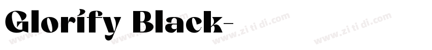 Glorify Black字体转换